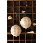 seagrass ornament set natural round