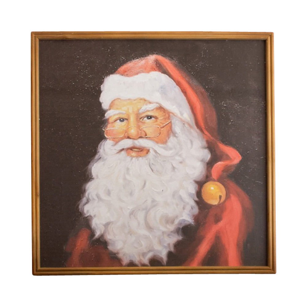 christmas santa art print kris kringle framed decor