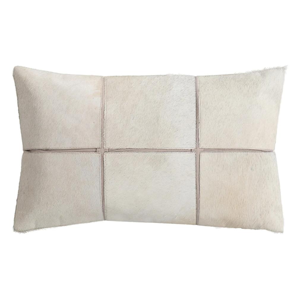 lumbar cowhide pillow 2 sections neutral