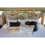 lumbar cowhide pillow 2 sections neutral