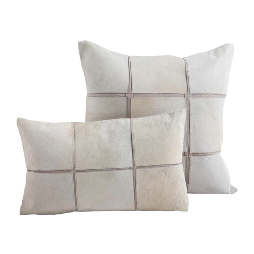 lumbar cowhide pillow 2 sections neutral