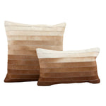 tan hombre square cowhide accent pillow