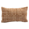 natural tan woven hair on hide lumbar pillow