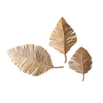 teakwood leaves set handcrafted organic natural decor