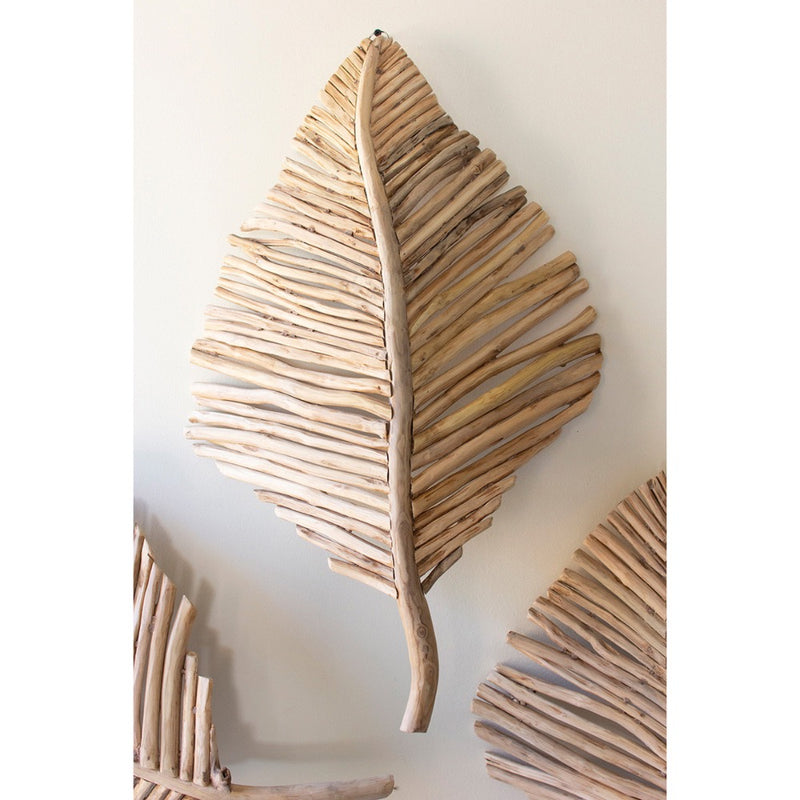 teakwood leaves set handcrafted organic natural decor