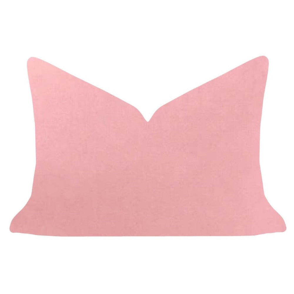 lumbar pillow blush pink velvet