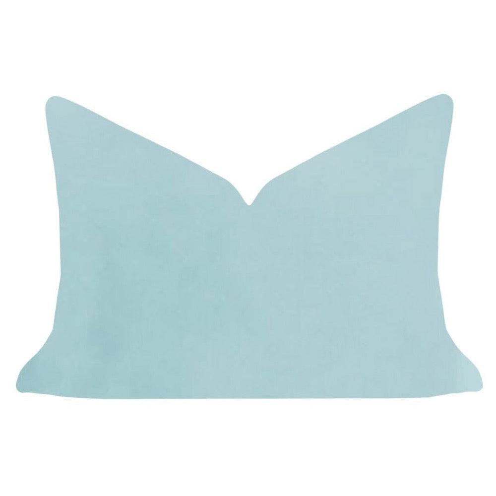 lumbar pillow pastel aqua velvet