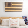 sign american flag rustic pine wood stars