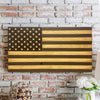 sign american flag rustic pine wood stars