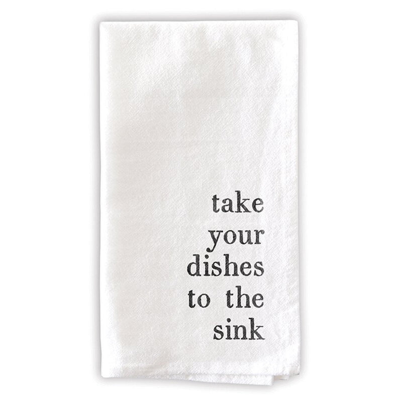 white cotton dinner napkins black print table manner wording