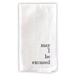 white cotton dinner napkins black print table manner wording