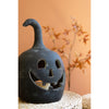 black clay jack o lantern decor set 