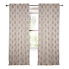 ivory linen sheer curtain panels natural color polka dots