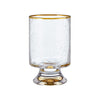 seeded glass old fashioned glass gold rimmed set 