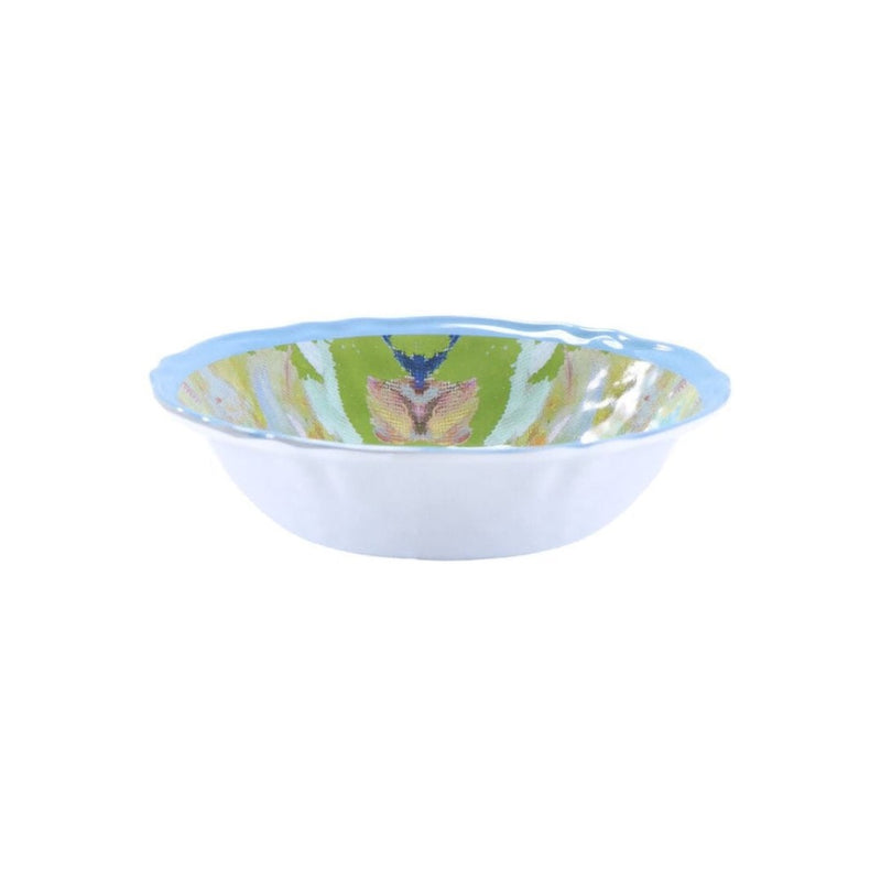 Stained Glass Green Melamine Salad Bowls (set of 4)