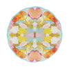 yellow aqua kaleidoscope-like melamine pasta bowls