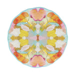 yellow aqua kaleidoscope-like melamine pasta bowls