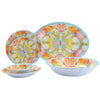 The Marigold Melamine Pasta Bowls by Laura Park Designs feature charming floral patterns with pastel hues on white bases, perfect for colorful table settings. Plus, this set of four bowls is BPA-free for your peace of mind.