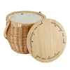 pine natural picnic basket charcuterie message