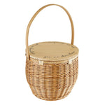 pine natural picnic basket charcuterie message