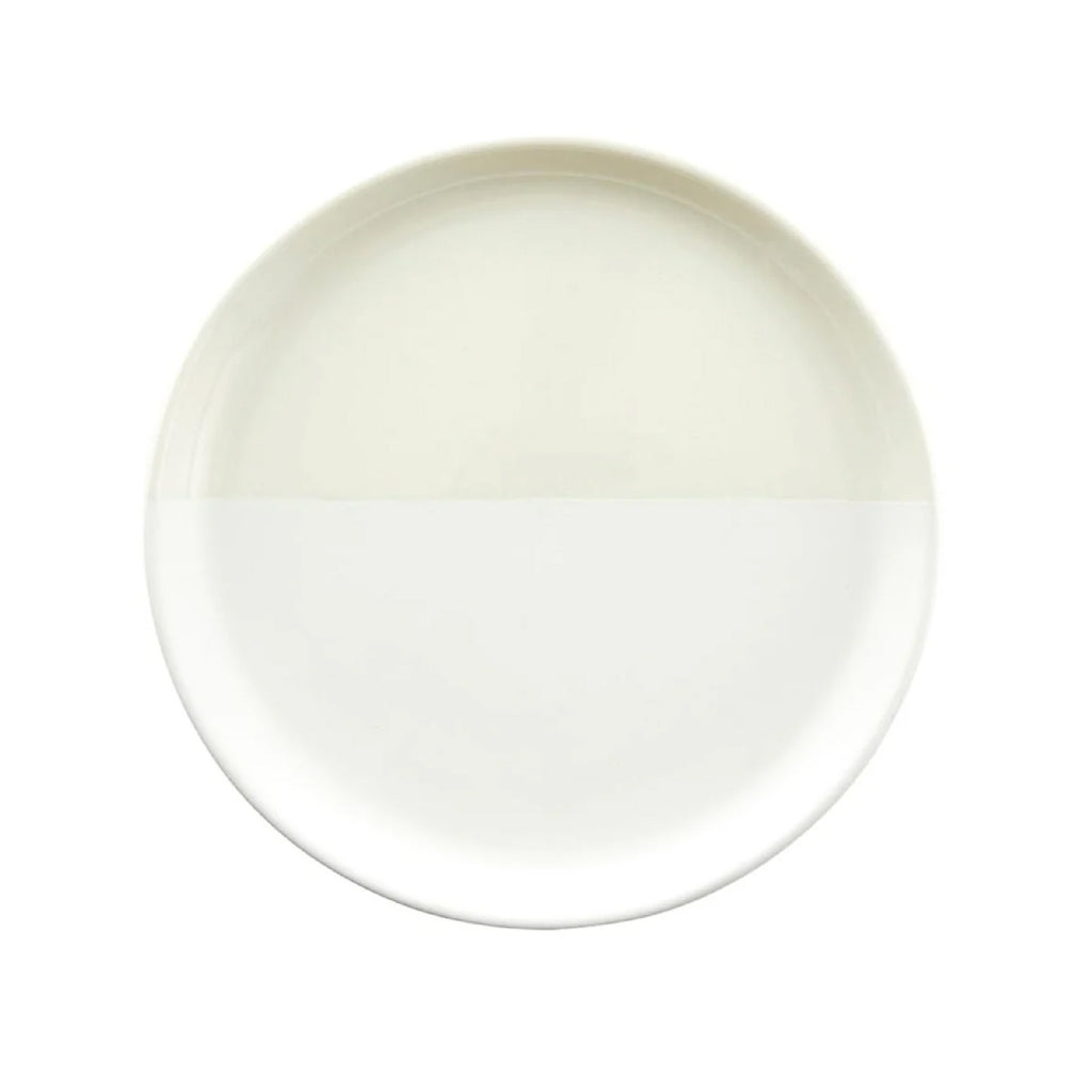 ceramic dipped plates white set modern