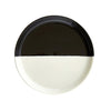 ceramic dipped plates black white modern set