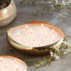 gold round candle tin 10 wick 