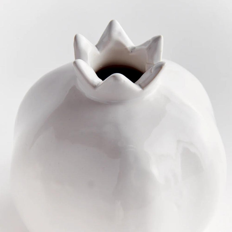 bud vases set white glossy pomegranate 