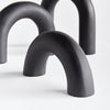 cast aluminum arch sculpture set black