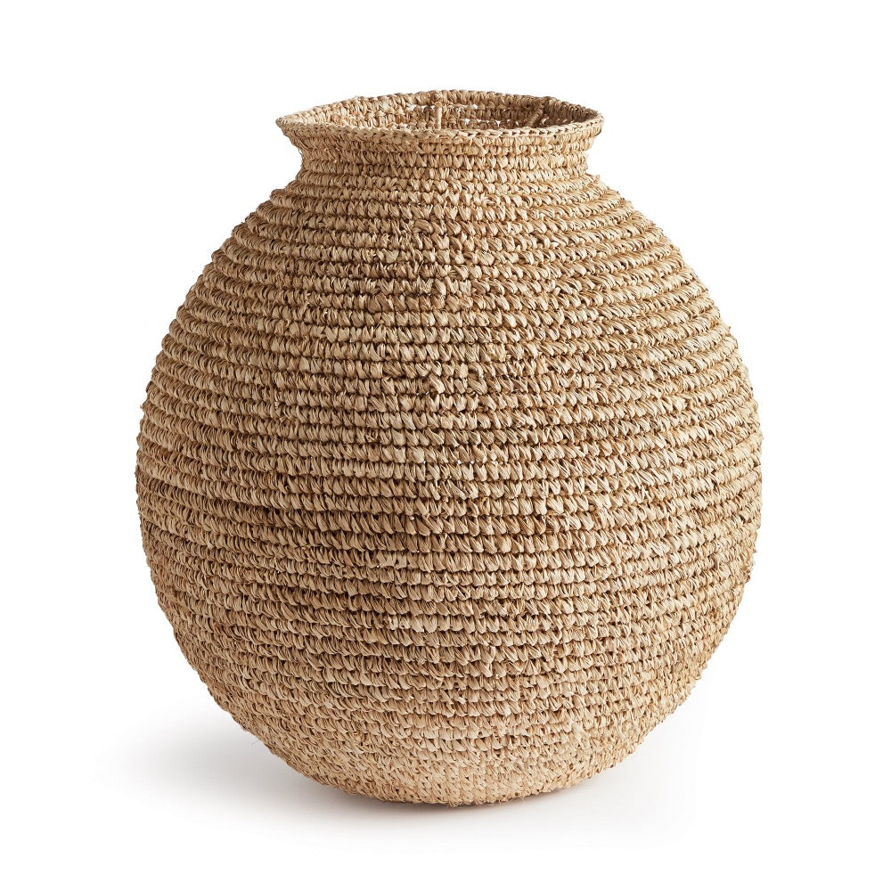 natural corn husk vase woven organic large