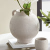 terracotta white ceramic large vase round