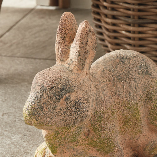 rabbit weathered terracotta finish decor large