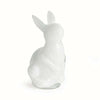 hand blown glass bunny decor white 