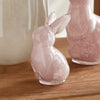 light pink glass bunny decor hand blown