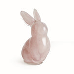 light pink glass bunny decor hand blown