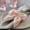 velvet blush napkin ties bow set