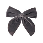 velvet charcoal napkin ties bow set 