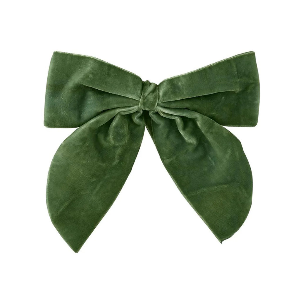 velvet green napkin ties bow set 