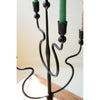 candelabra forged iron five taper wavy design