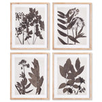 light frame art prints sepia foliage set 