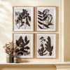 light frame art prints sepia foliage set 