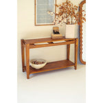 mango wood console table teak finish