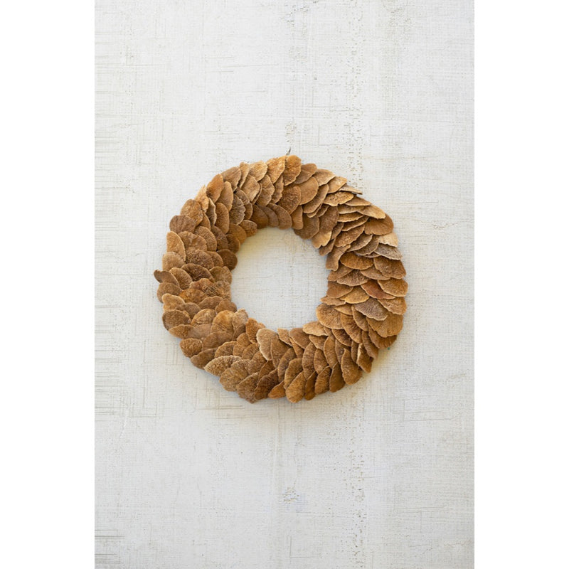 sponge mushroom wreath natural organic