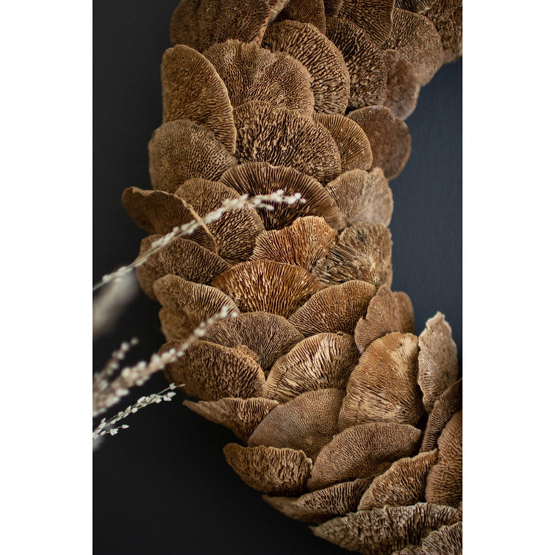 sponge mushroom wreath natural organic