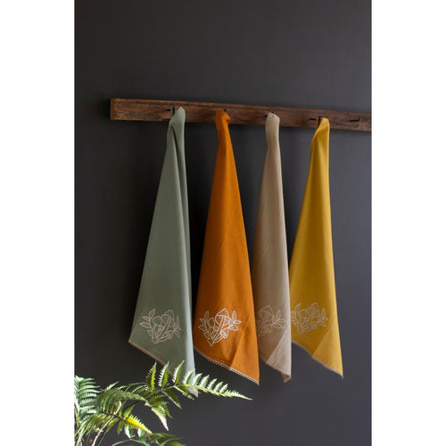 mushroom tea towels set 