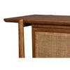 sideboard oak wood natural door rattan open frame