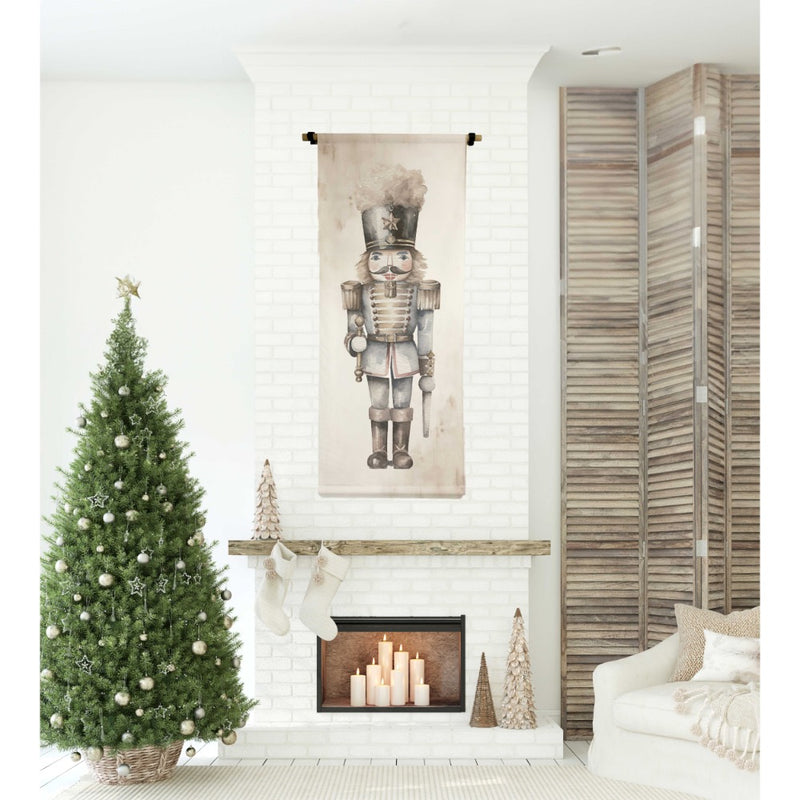 canvas scroll nutcracker christmas decor watercolor