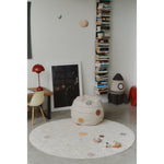 solar system pouf cream natural fabric washable