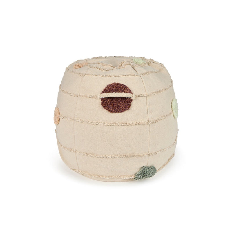 solar system pouf cream natural fabric washable