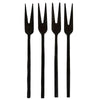 hammered iron matte black appetizer forks set